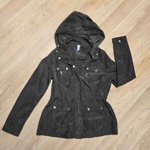 Women's Forest Green Hooded Jacket